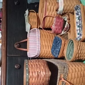 Longaberger Handwoven Tan Basket